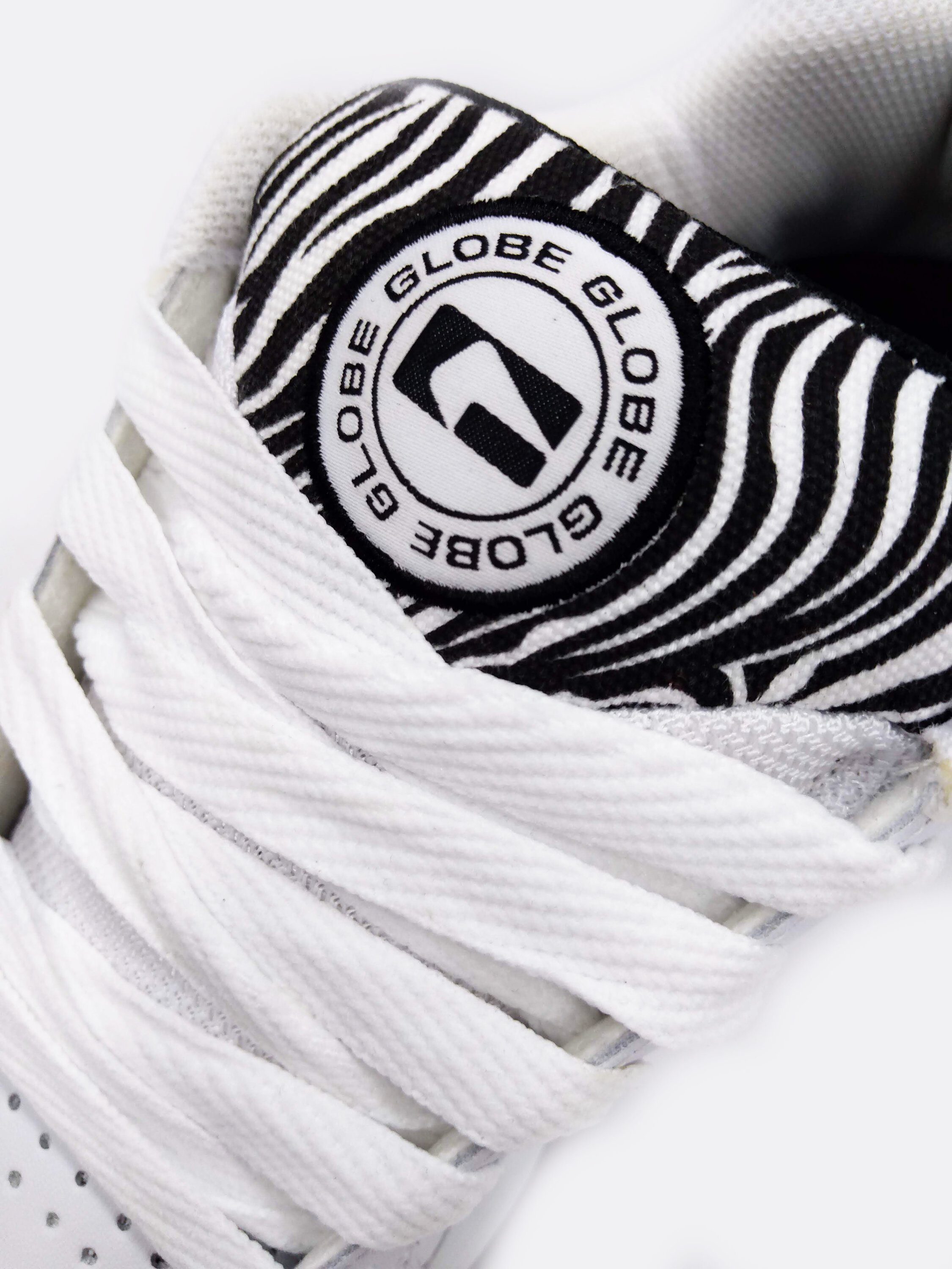 Кеды скейтерские Globe Focus Girls White Black Zebra Глоб белого цвета ...