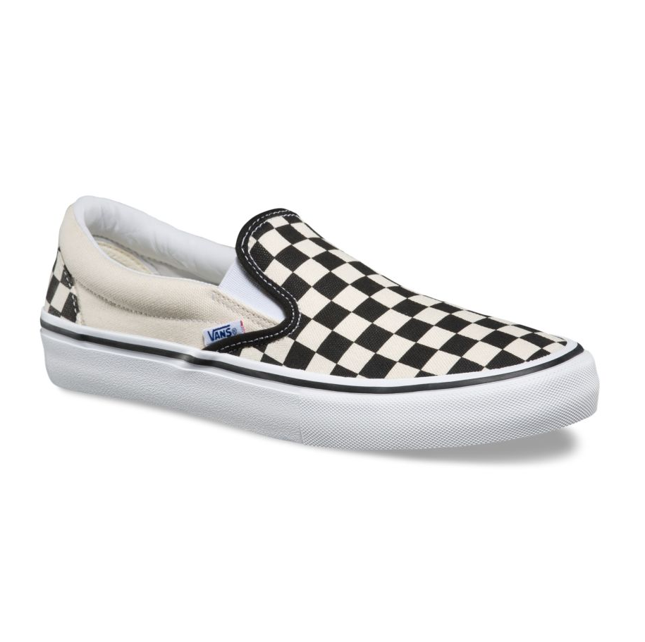 slip on vans black and white checkered