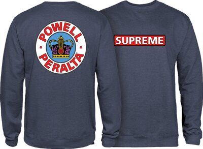 Толстовка Powell Peralta Supreme Sw Crew Navy Heather