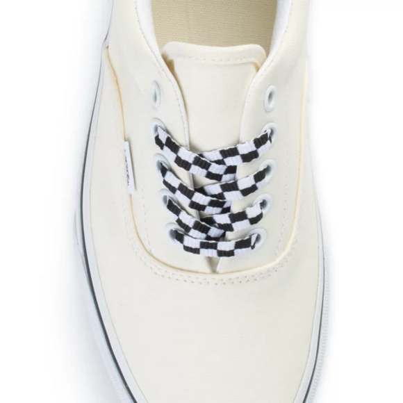 Black and clearance white vans laces