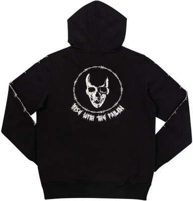 Толстовка Fallen WIRED HOODIE BLACK WHITE