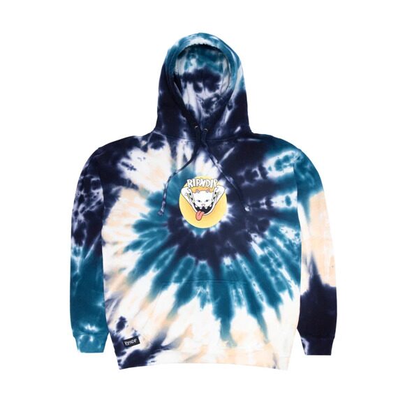 Ripndip Big Smile Hoodie Navy Peach Spiral Tie Dye