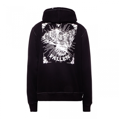 Толстовка Fallen DEATH HAWK HOODIE BLACK WHITE